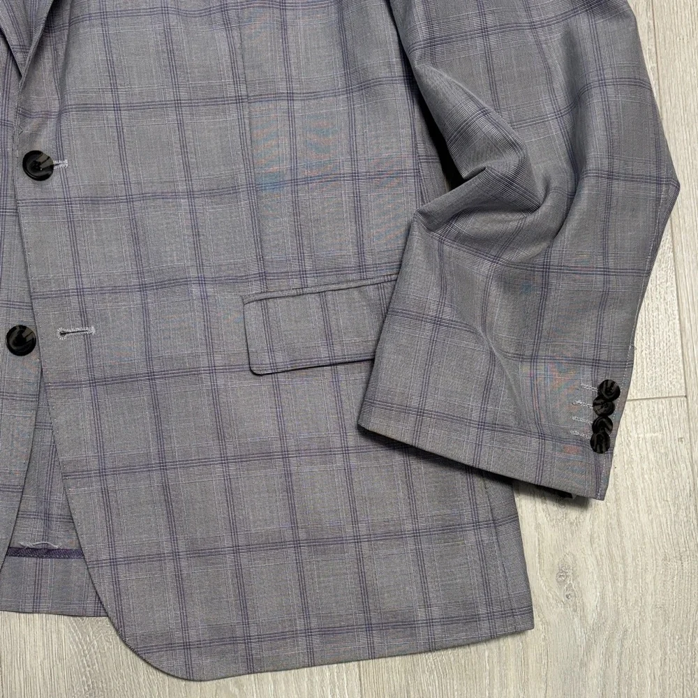 🔥BUNDLESALE Mens 48R Antonio Cardinni Silk Blend Plaid Blazer Sports Coat Jacket